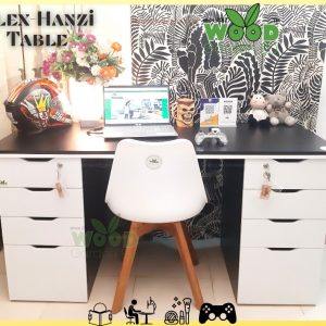 Alex-Hanzi Combo Chair and Table Gaming Reading Make-up desk by Wood Garden BD